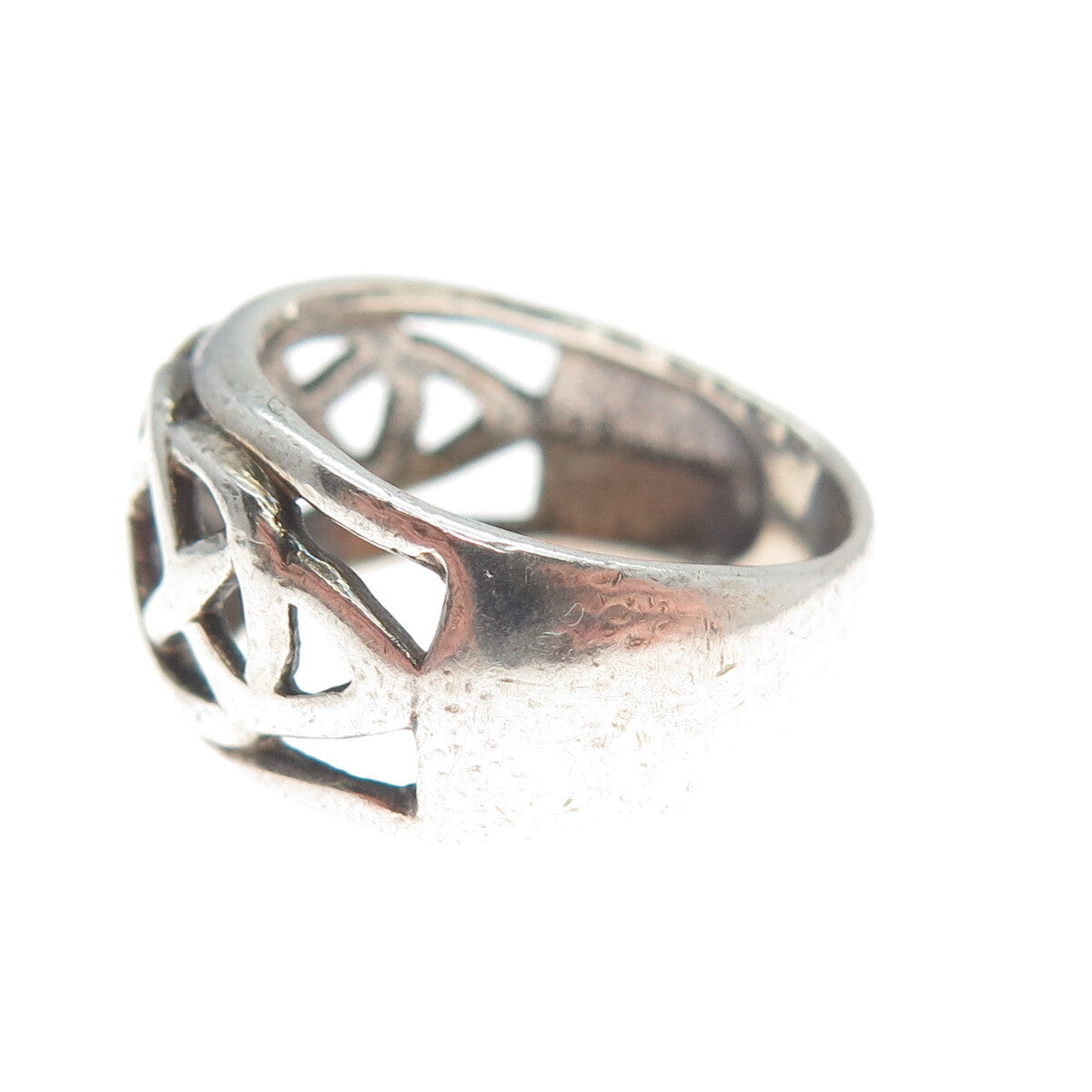 SOLVAR 925 Sterling Silver Vintage Ireland Dublin Celtic Ring Size 5