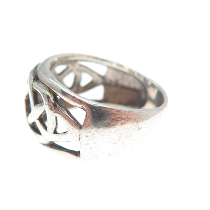 SOLVAR 925 Sterling Silver Vintage Ireland Dublin Celtic Ring Size 5