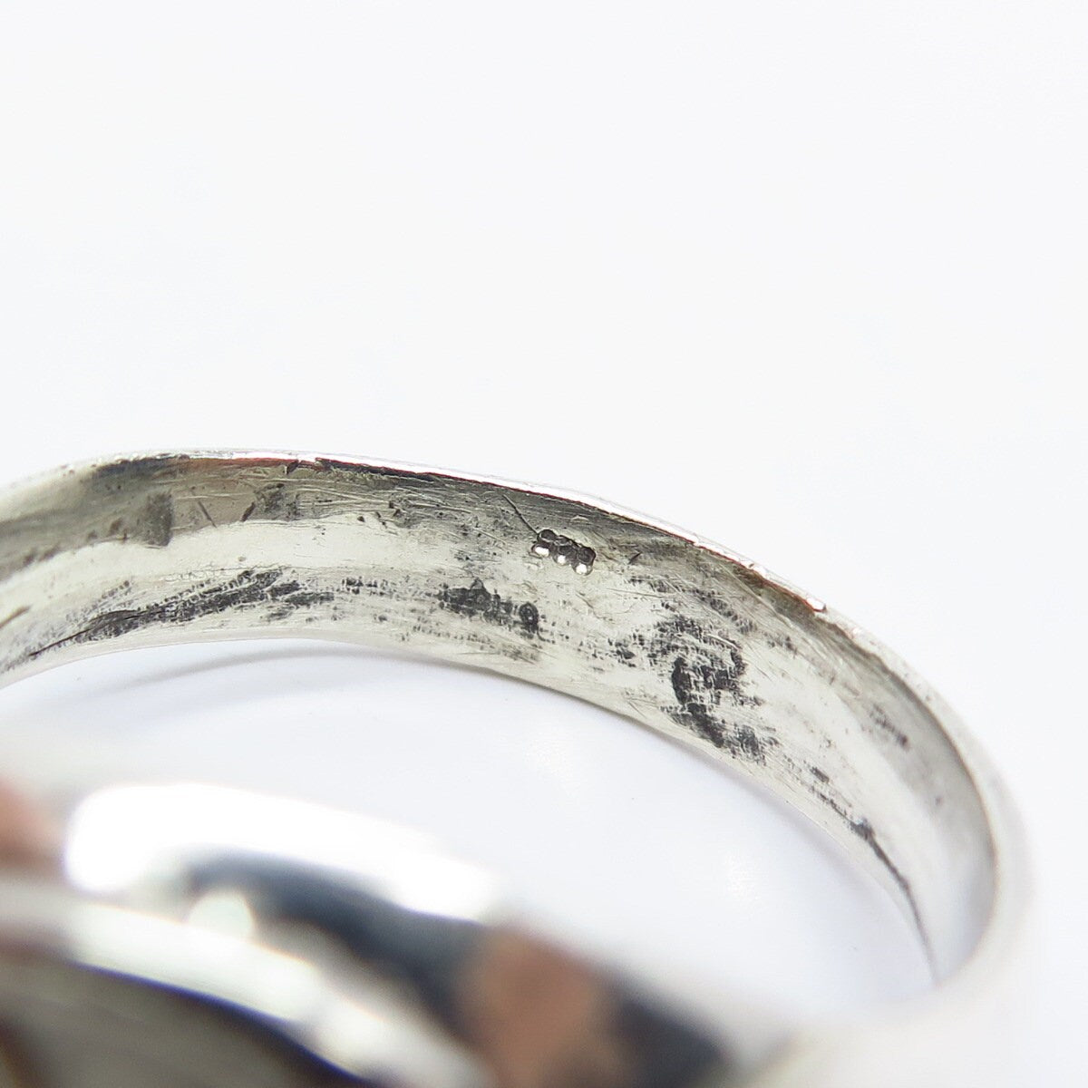 925 Sterling Silver Vintage Cross Domed Ring Size 12.75