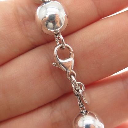 TIFFANY & CO 925 Sterling Silver Vintage HardWear Ball Beaded Link Bracelet 6.5"