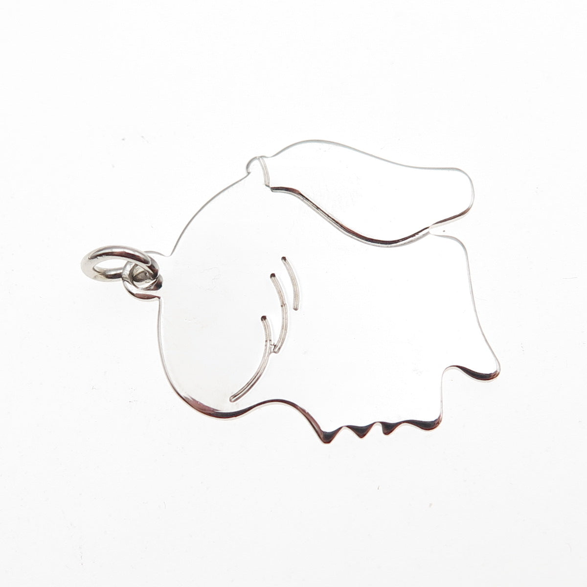 AUTOMADE 925 Sterling Silver Vintage Girl's Profile Mini Charm Pendant