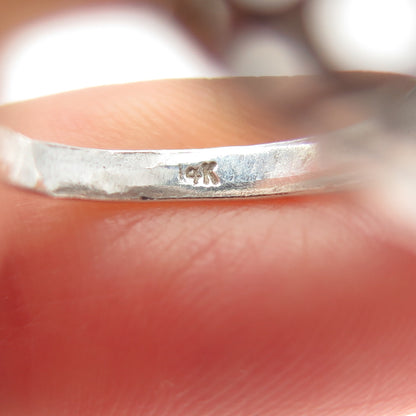 925 Sterling Silver Vintage Modernist Woven Dome Oxidized Ring Size 7