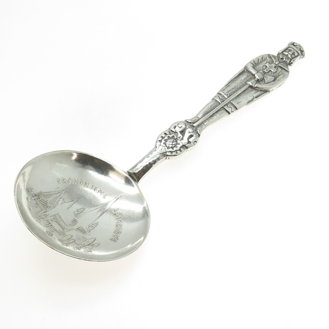 Eik Solv-Plett 700 Silver Vintage Norway Trondhjems Domkirke Spoon