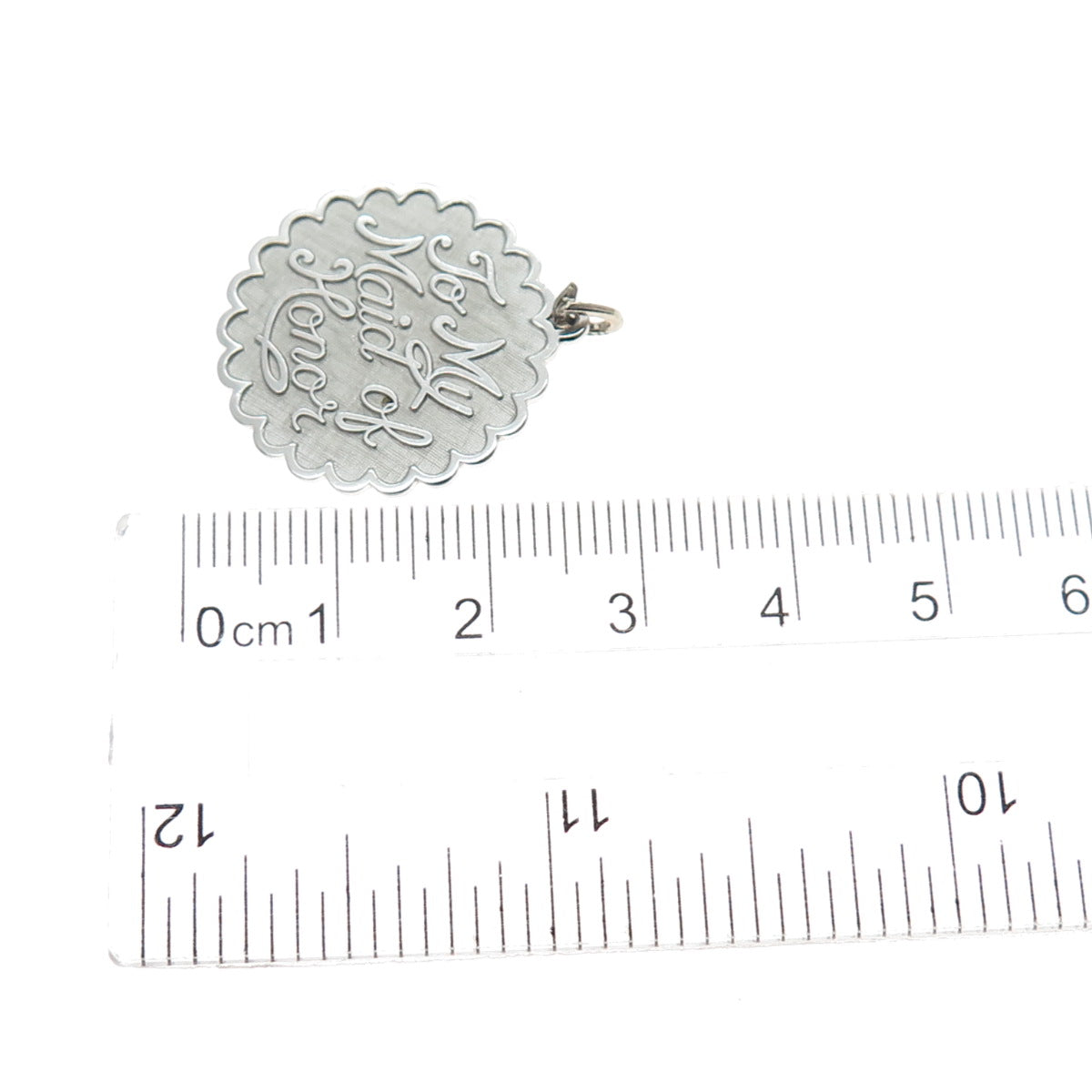 BEAU 925 Sterling Silver Vintage To My Maid of Honor Charm Pendant