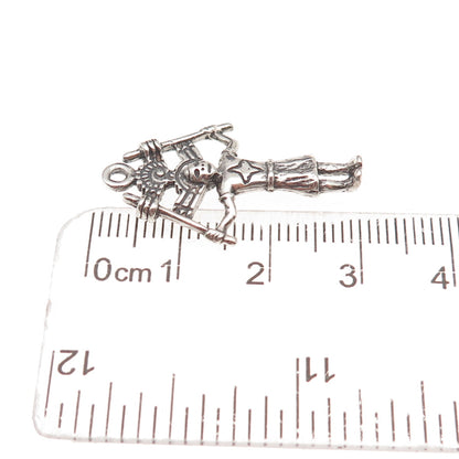 Old Pawn 925 Sterling Silver Vintage Southwestern Kachina Doll Charm Pendant