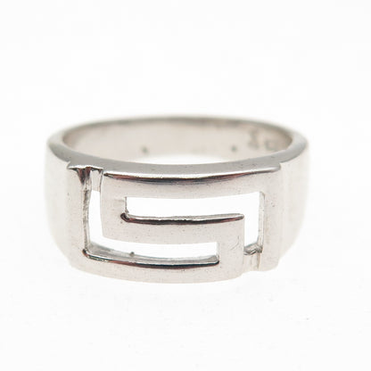 925 Sterling Silver Vintage Maze Ring Size 7.25