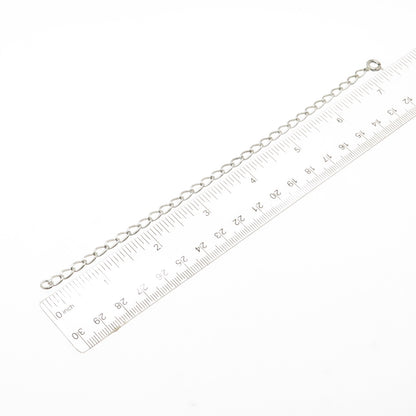 925 Sterling Silver Vintage Curb Link Bracelet 6.75"