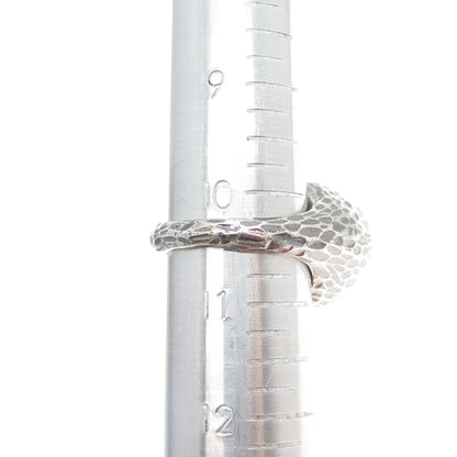 D. PRESSLEY NYC 925 Sterling Silver Vintage Cross Oxidized Ring Size 10.5