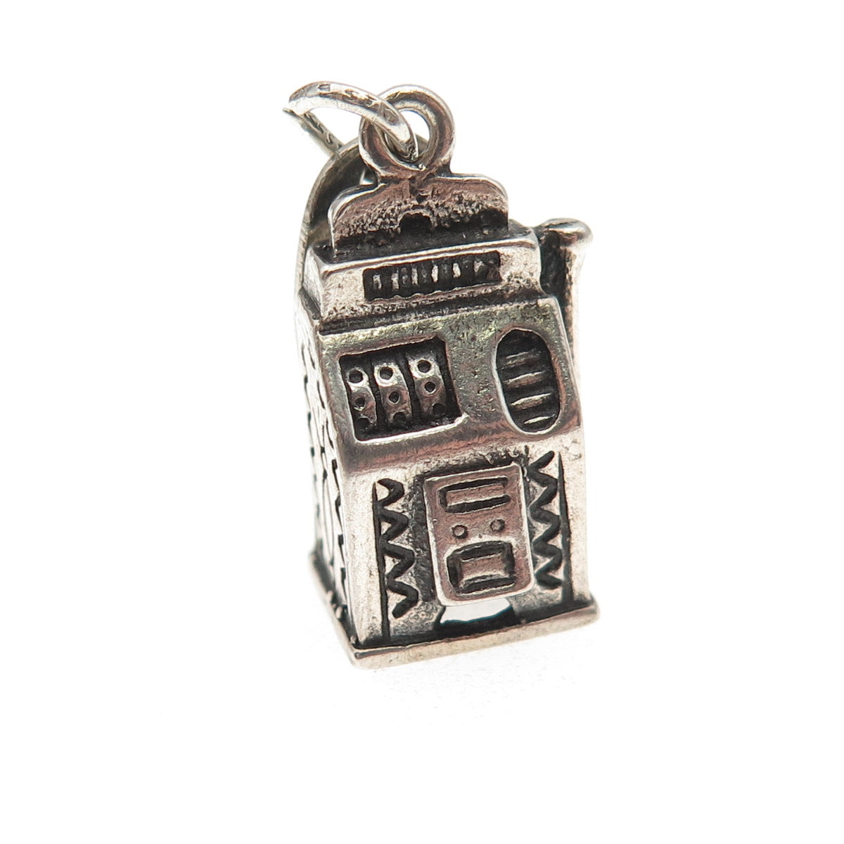 Maisels Indian Old Pawn 925 Sterling Vintage Slot Machine Casino 3D Mini Pendant