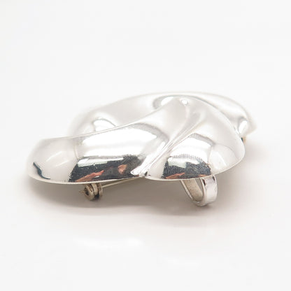925 Sterling Silver Vintage Mexico Modernist Pin Brooch