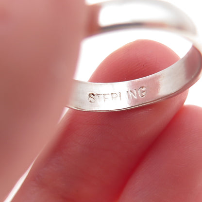 925 Sterling Silver Vintage Classic Wedding Band Ring Size 7