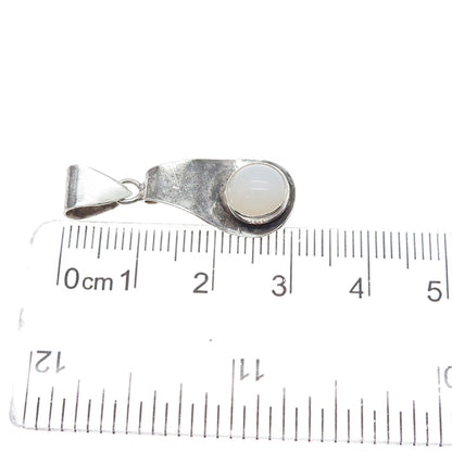 JG JACK GUTSCHNEIDER Sterling Silver Vintage Real Moonstone Modernist Pendant