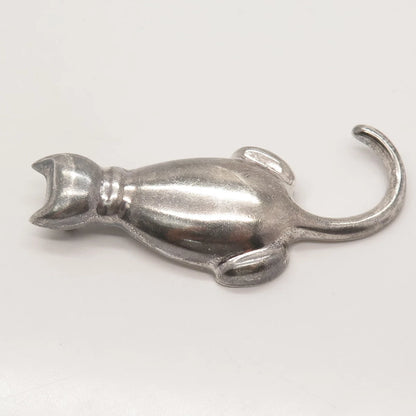 925 Sterling Silver Vintage Zina Cat / Kitty Pin Brooch