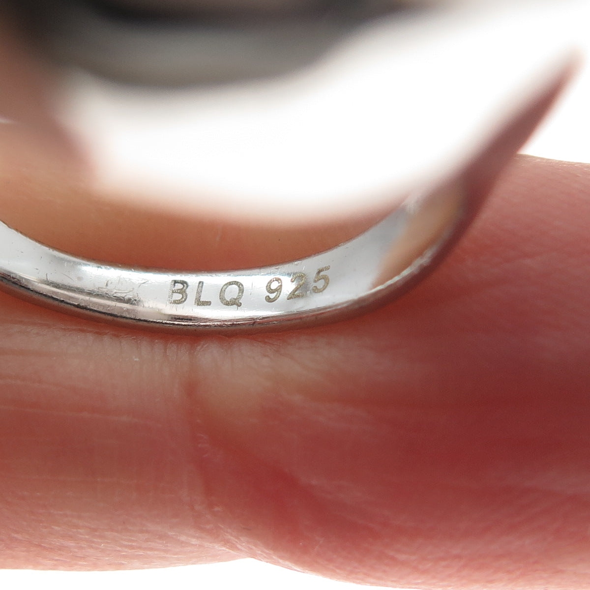 BLQ Basiq Jewelry 925 Sterling Silver Real Moonstone Statement Ring Size 7.75