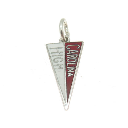 AE Arts Elegance 925 Sterling Silver Vintage Carolina High School Charm Pendant