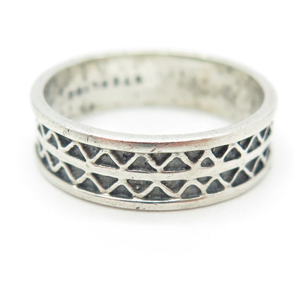 SARAH COVENTRY 925 Sterling Silver Vintage Zig Zag Band Ring Size 11