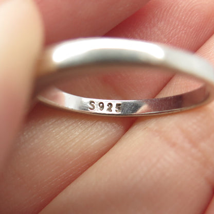 S925 Sterling Silver Round-Cut C Z Bypass Ring Size 5.75