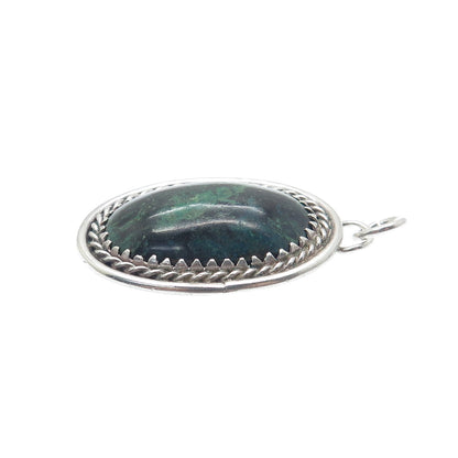 JOHN HORNBECK Old Pawn 925 Sterling Silver Southwestern Real Azurite Pendant