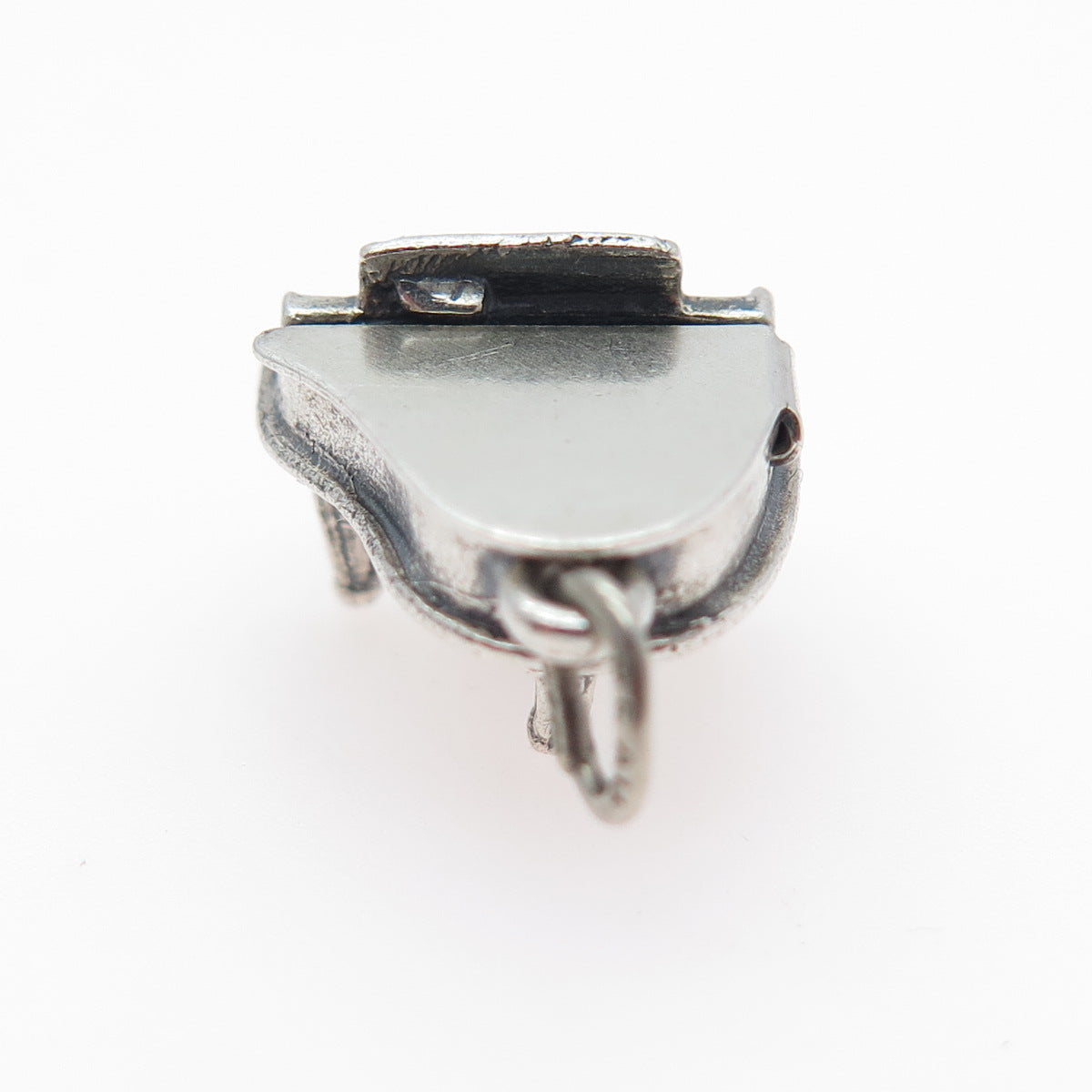 BEAU 925 Sterling Silver Vintage Grand Piano Minimalist 3D Charm Locket Pendant
