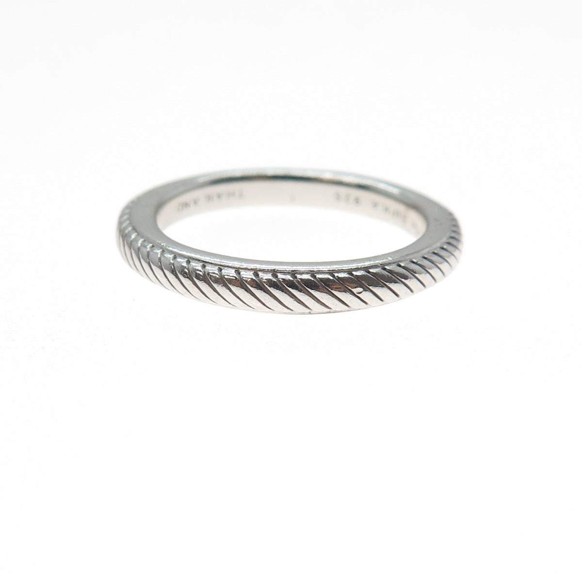 JUDITH RIPKA 925 Sterling Silver Band Ring Size 8.25