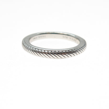JUDITH RIPKA 925 Sterling Silver Band Ring Size 8.25
