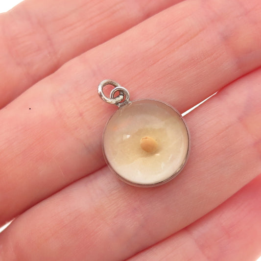 925 Sterling Silver Antique Amulet of Faith Mustard Seed Matthew 17:20 Pendant