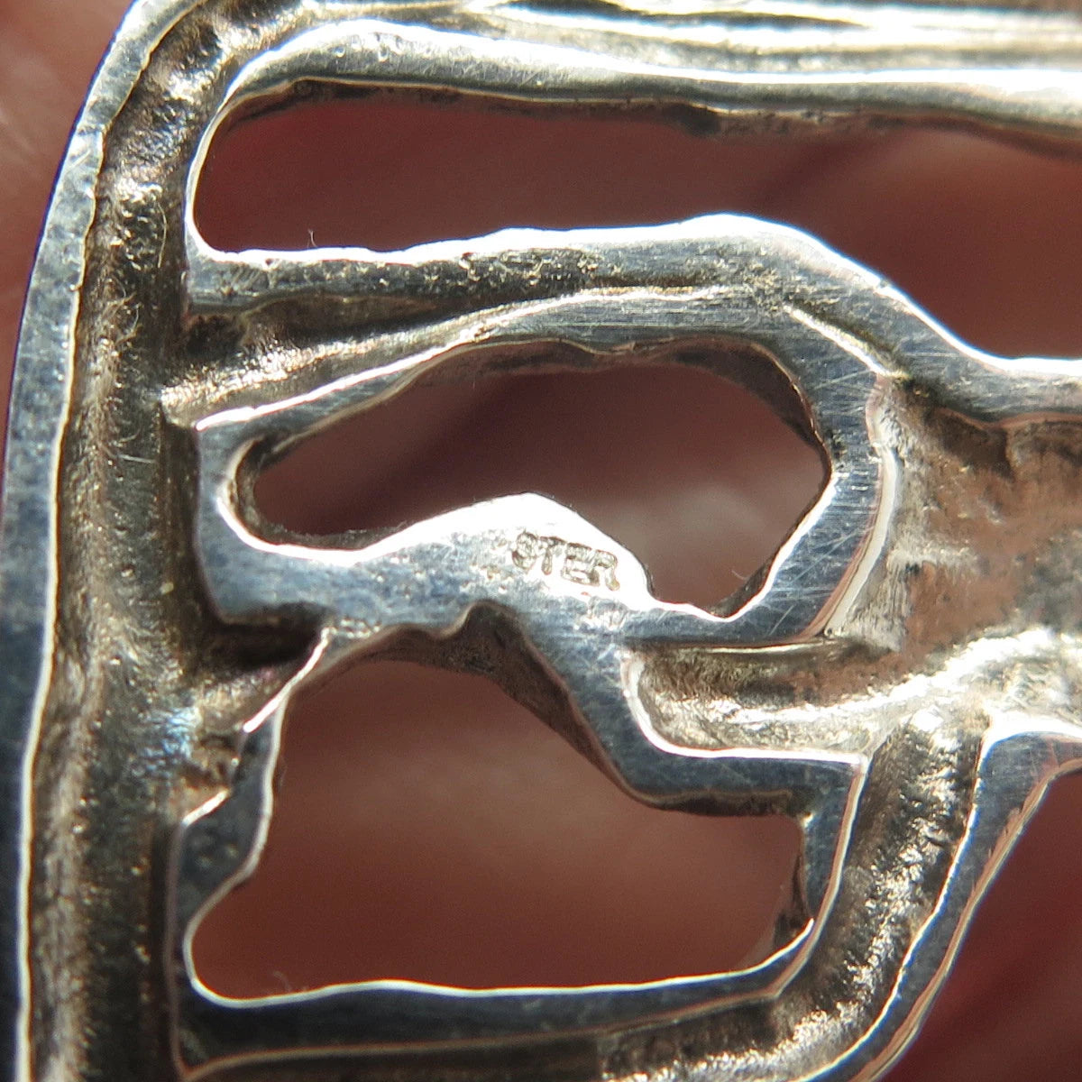 925 Sterling Silver Vintage Lion Large Slide Pendant