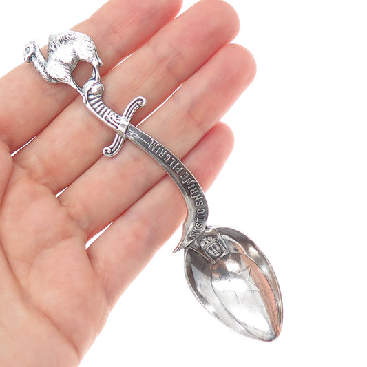 925 Sterling Silver Antique Art Deco Mystic Shrine Pilgrim Masonic Coffee Spoon