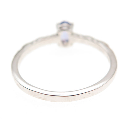 Chuck Clemency 925 Sterling Silver Real Oval-Cut Tanzanite Ring Size 8