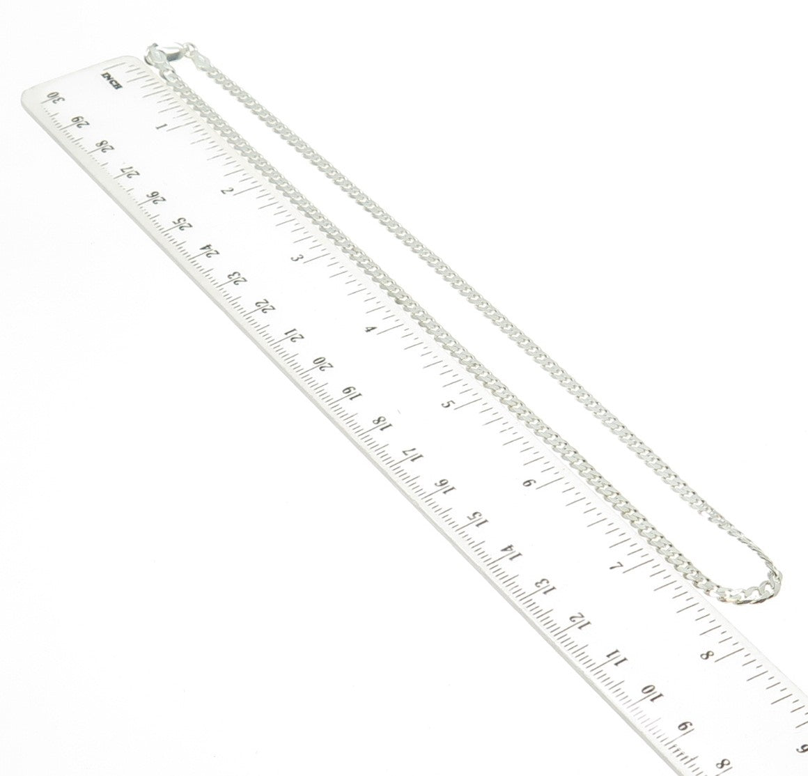 925 Sterling Silver Italy Cuban Chain Necklace 16"