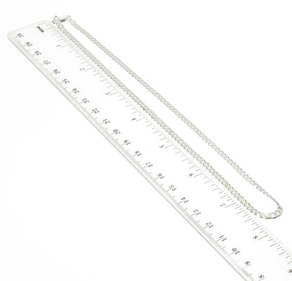 925 Sterling Silver Italy Cuban Chain Necklace 16"
