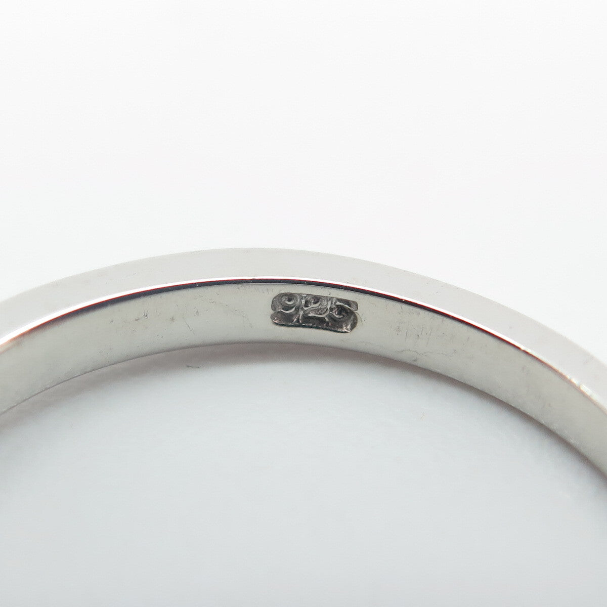 925 Sterling Silver Baguette-Cut Shaped Red C Z Ring Size 8.75