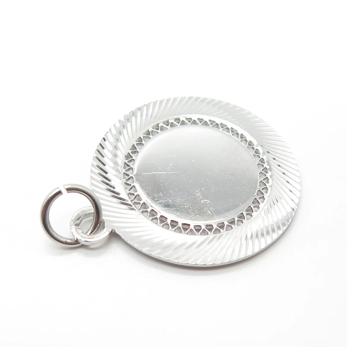 925 Sterling Silver Vintage Lamode Modernist Pendant