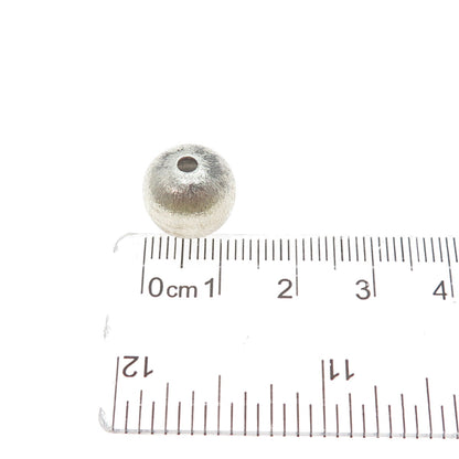 925 Sterling Silver Vintage Textured Slide Bead Charm for Bracelet / Necklace