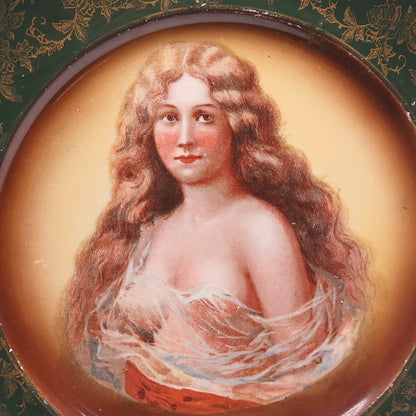 Empire Porcelain Co. Antique Stoke on Trent Portrait Porcelain Cabinet Plate