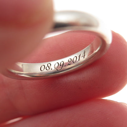 James Avery 925 Sterling Vintage Engraved Classic Wedding Band Ring Size 5.25
