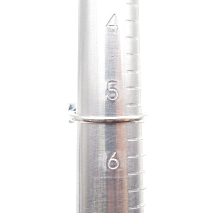 925 Sterling Silver Real Oval-Cut Sapphire Cluster Ring Size 5.5