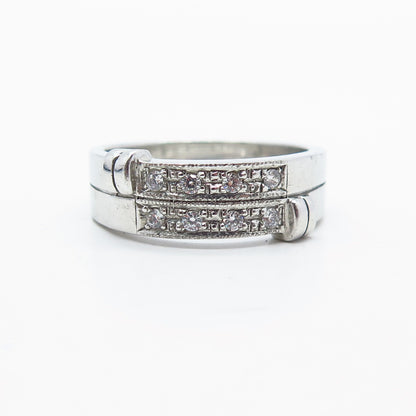 925 Sterling Silver C Z Ring Size 10.25