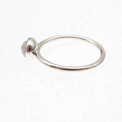 Pandora 925 Sterling Silver Real Opalite Poetic Droplet Ring Size 7