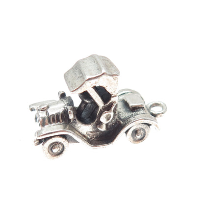 JEWELART 925 Sterling Silver Vintage Retro Truck Oxidized 3D Charm Pendant