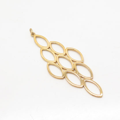 925 Sterling Silver Gold Plated T & B Modernist Pendant