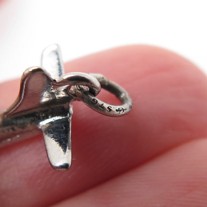 GRIFFITH & SONS CO. 925 Sterling Silver Vintage Aircraft 3D Charm Pendant