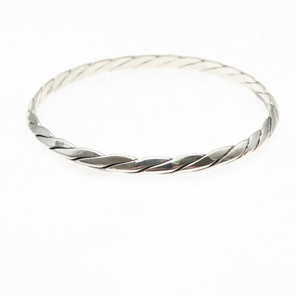 Tiffany & Co. 925 Sterling Silver Antique Art Deco Twisted Bangle Bracelet 8"