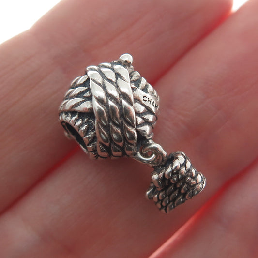 CHAMILIA 925 Sterling Silver Needle & Yarn Dangle Bead Charm