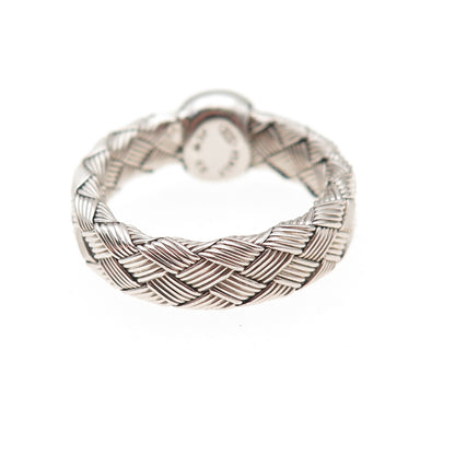 Jacmel Mauritius 925 Sterling Silver Round-Cut C Z Woven Ring Size 6.75
