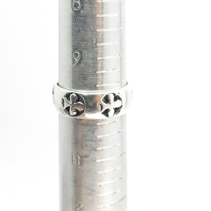 925 Sterling Silver Vintage Cross Band Ring Size 10.25