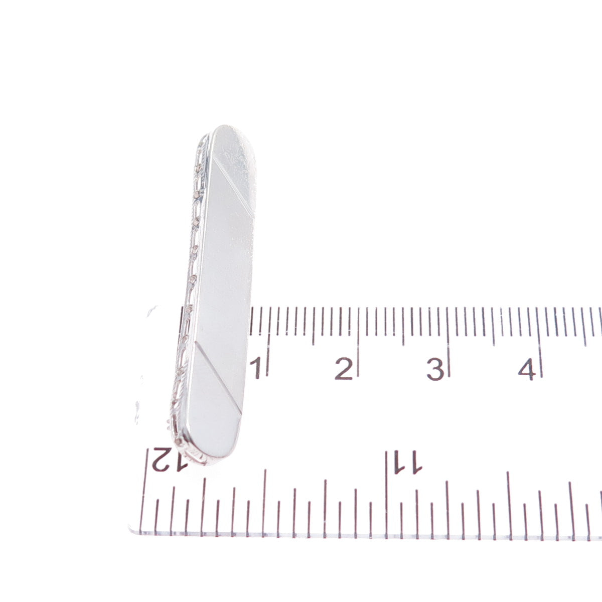 WELLS 925 Sterling Silver Antique Art Deco Bar Pin Brooch