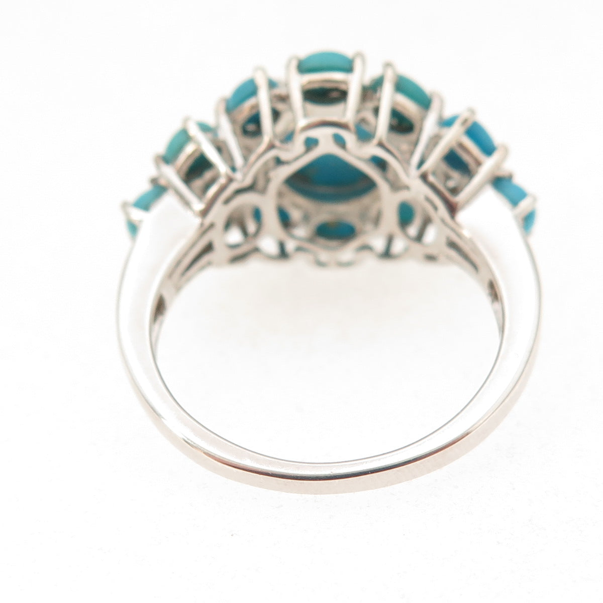 Chuck Clemency 925 Sterling Silver Real Sleeping Beauty Turquoise Ring Size 8