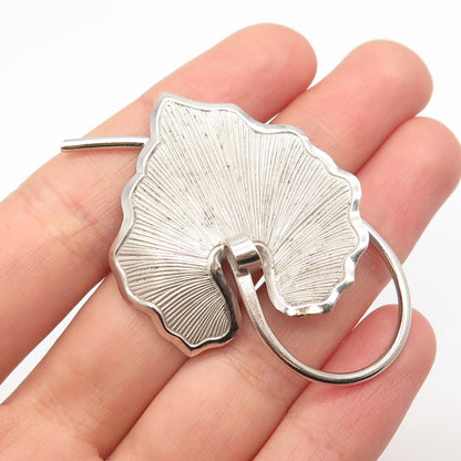 925 Sterling Silver Vintage Beau Leaf Pin Brooch