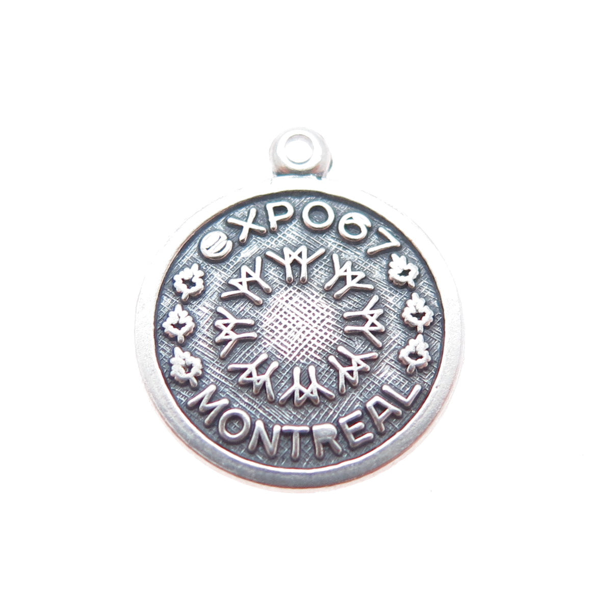925 Sterling Silver Vintage 1967 ISJC Expo Friendship Minimalist Charm Pendant